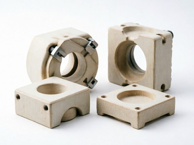 Ceramic housings and bushings with machined bores