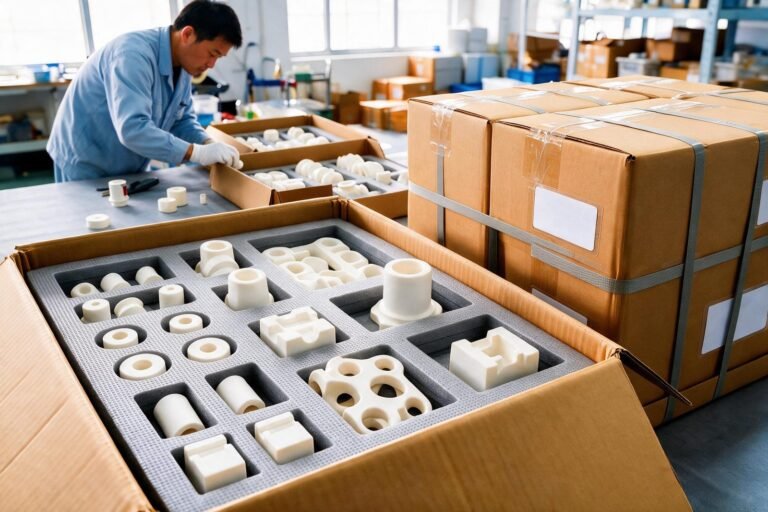 Packing and dispatch of brittle ceramic parts