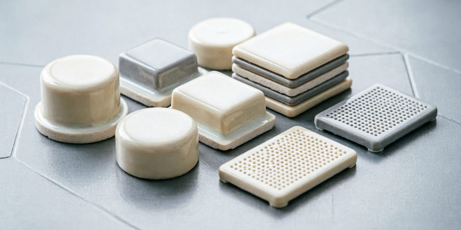 Ceramic components for advanced semiconductor packaging