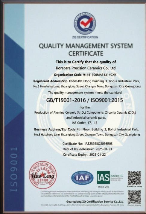 Local Iso9001 Certificate