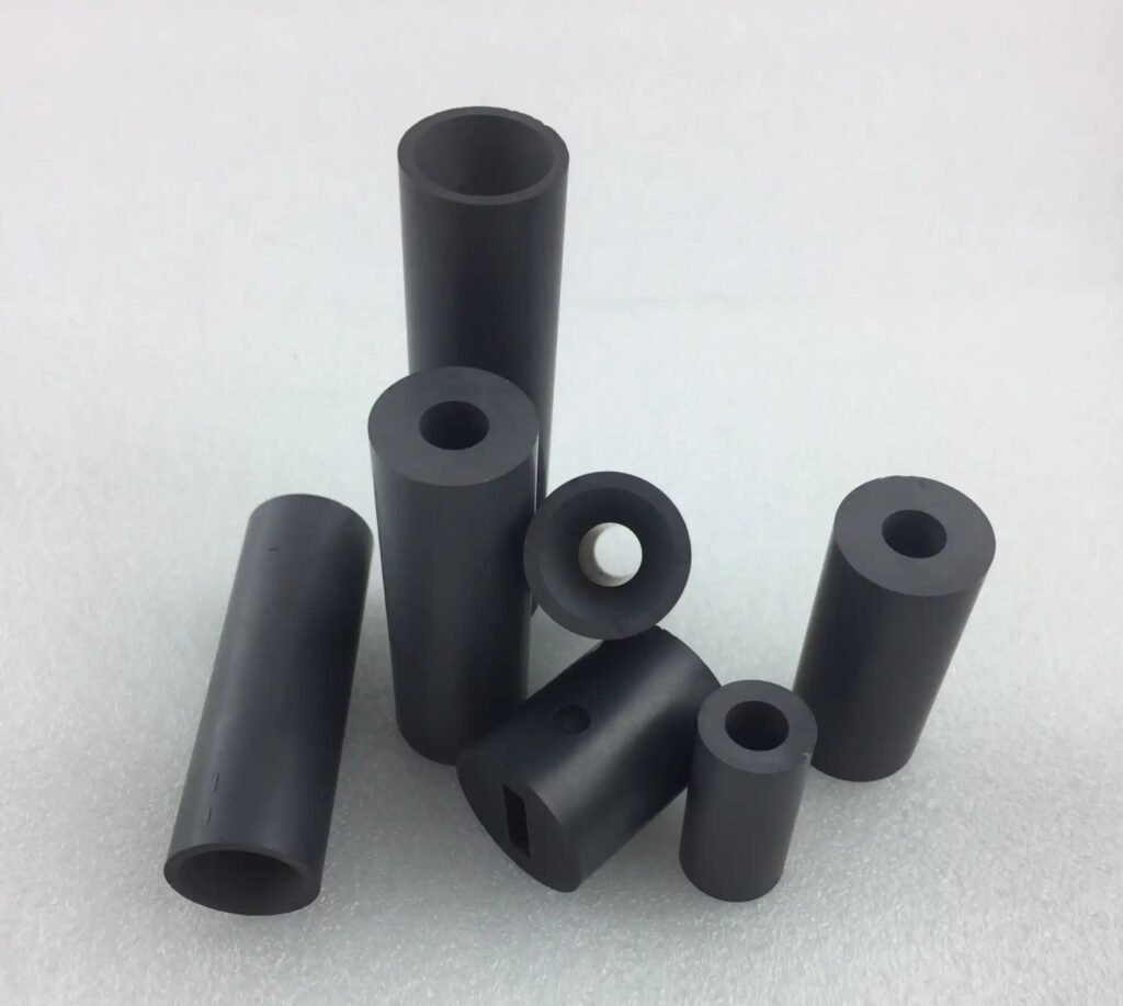 Black silicon carbide tubes, bushings and rods of assorted diameters